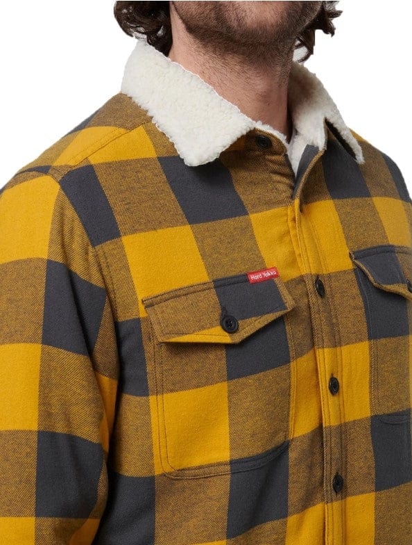 Load image into Gallery viewer, Hard Yakka Mens Trucker Sherpa Jacket - Walnut
