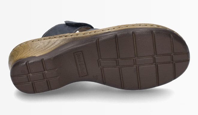 Load image into Gallery viewer, Josef Seibel Womens Catalonia 49 Brandy Leather Sandals Capri Blue Shoes
