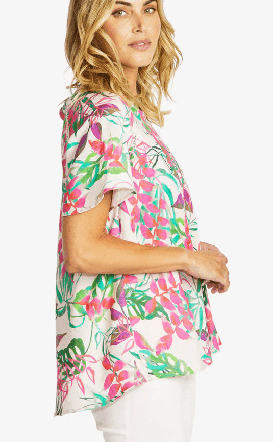 Pingpong Womens Delphine Trim Top