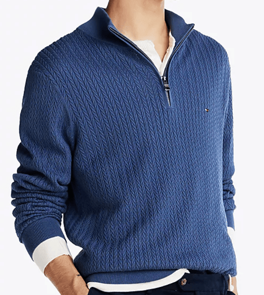 Tommy Hilfiger Mens Knit Half Zip Jumper