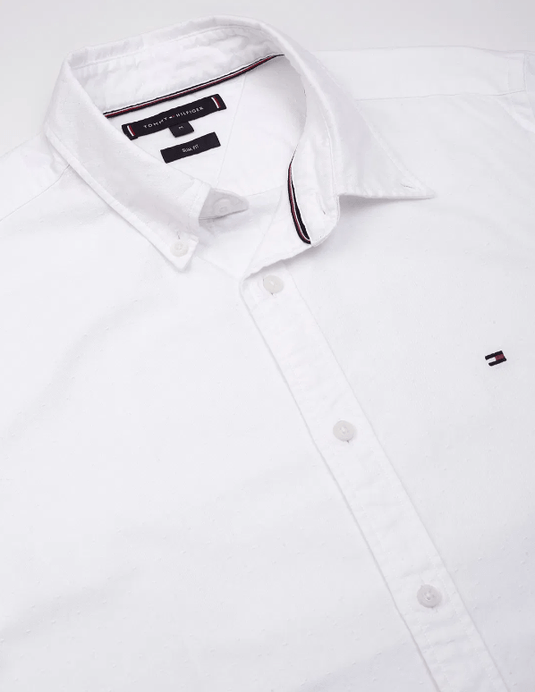 Tommy Hilfiger Mens Oxford Dobby Slim Fit Shirt
