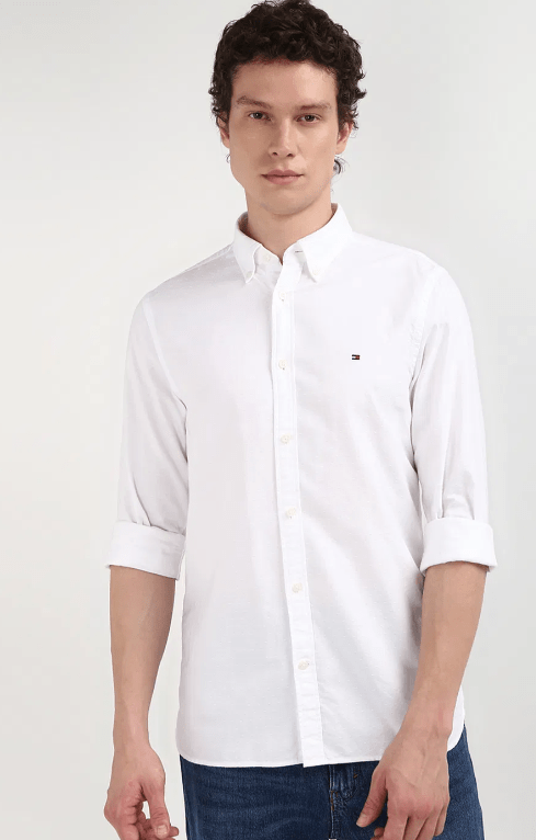 Tommy Hilfiger Mens Oxford Dobby Slim Fit Shirt