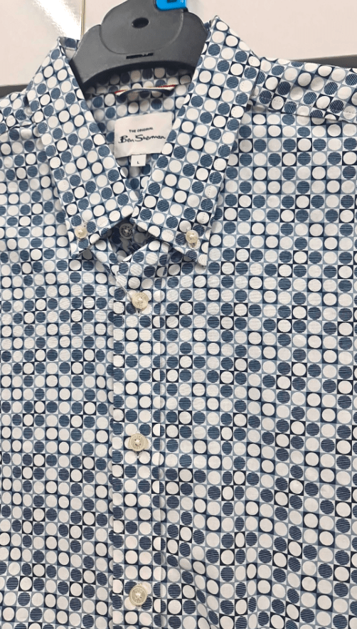 Ben Sherman Mens GEO Print Short Sleeve Shirt