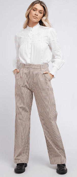 Allabouteve Womens Spencer Check Pants