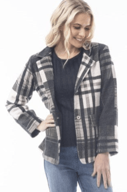 Orientique Womens Tartan Blazer
