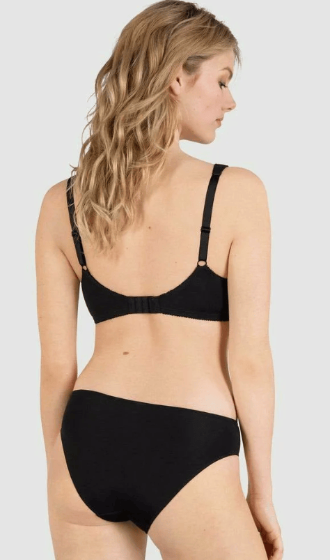 Naturana Wire Free Seamless Padded T-Shirt Bra (Black)