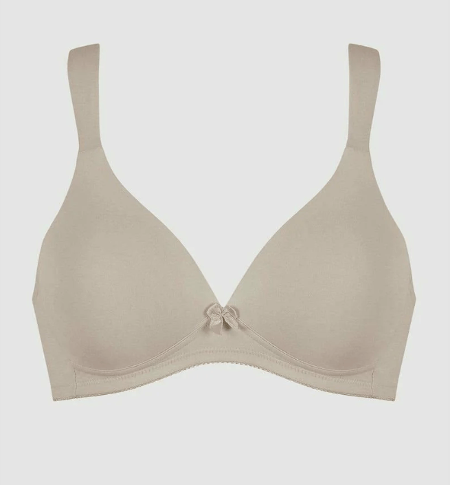 Load image into Gallery viewer, Naturana Wire Free Seamless Padded T-Shirt Bra (Light Beige)

