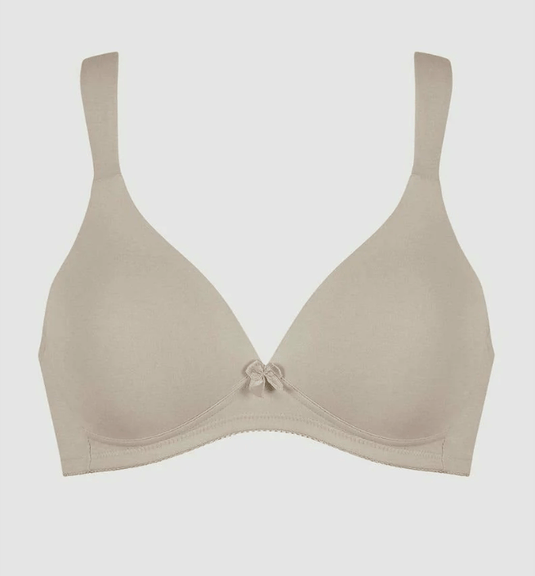 Naturana Wire Free Seamless Padded T-Shirt Bra (Light Beige)
