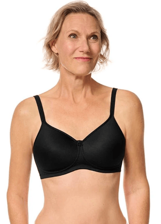 Amoena Womens Mara Padded Soft Bra - Black