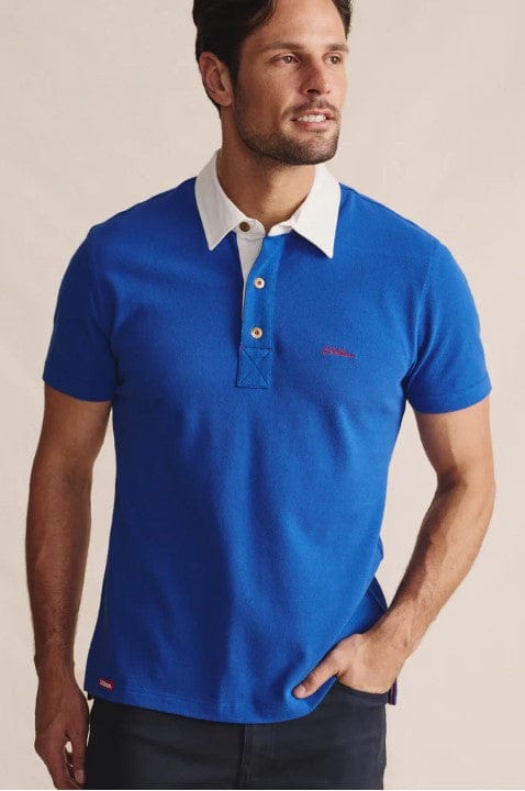 Load image into Gallery viewer, S. Kidman Mens Fitzroy Short Sleeve Polo - Mid Blue
