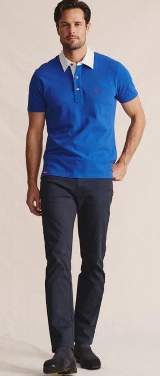 Load image into Gallery viewer, S. Kidman Mens Fitzroy Short Sleeve Polo - Mid Blue
