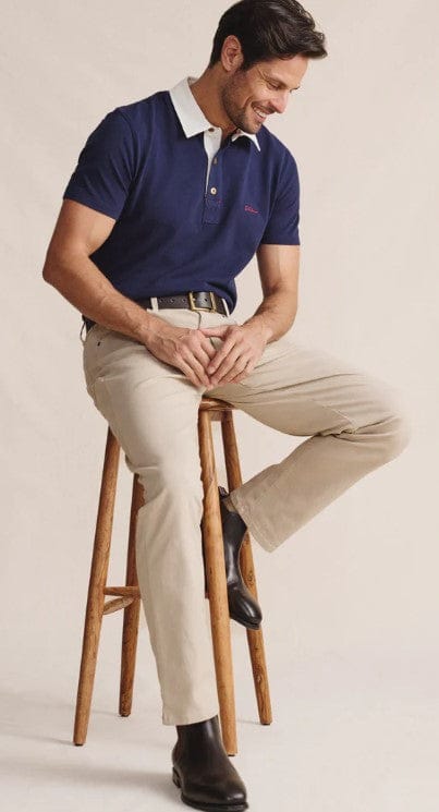 S. Kidman Mens Fitzroy Short Sleeve Polo - Navy