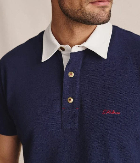 S. Kidman Mens Fitzroy Short Sleeve Polo - Navy