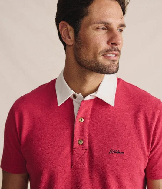 S. Kidman Mens Fitzroy Short Sleeve Polo - Red