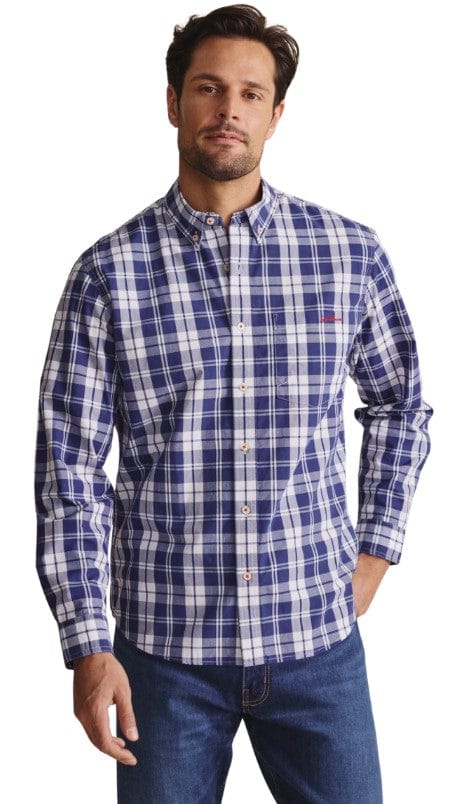 S. Kidman Mens Aberdeen Long Sleeve Shirt - Indigo