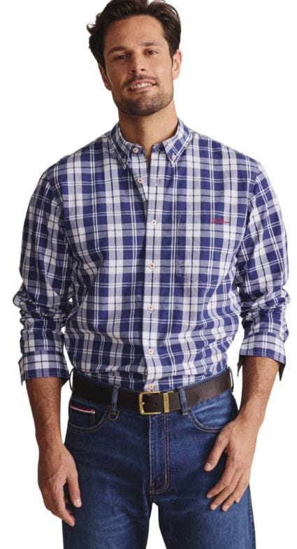 Load image into Gallery viewer, S. Kidman Mens Aberdeen Long Sleeve Shirt - Indigo

