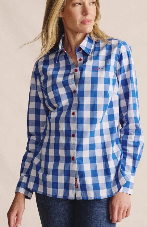 S. Kidman Womens Redbank Long Sleeve Shirt - Mid Blue