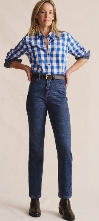 S. Kidman Womens Redbank Long Sleeve Shirt - Mid Blue