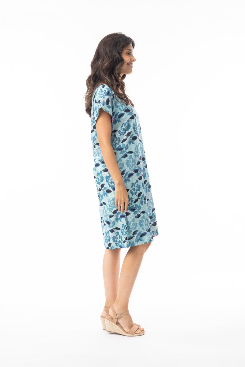 Load image into Gallery viewer, Orientique Womens Selaron Dress Reversible Short Sleeve
