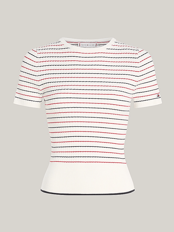 Load image into Gallery viewer, Tommy Hilfiger Womens Cable Knit Short Sleeve Jumper
