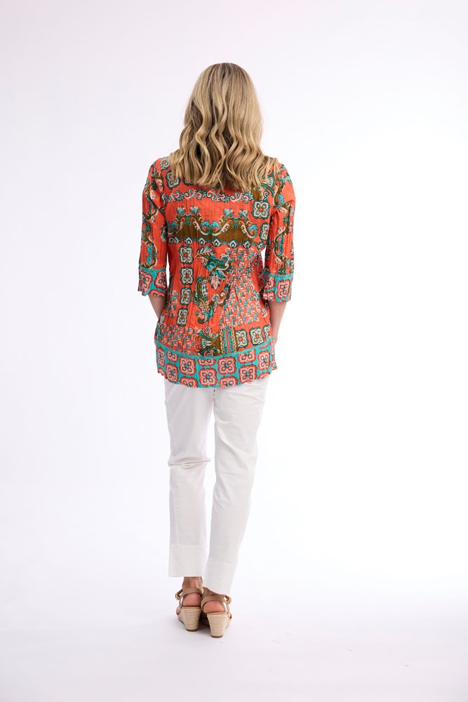 Load image into Gallery viewer, Orientique Womens Sibili Top Pleated
