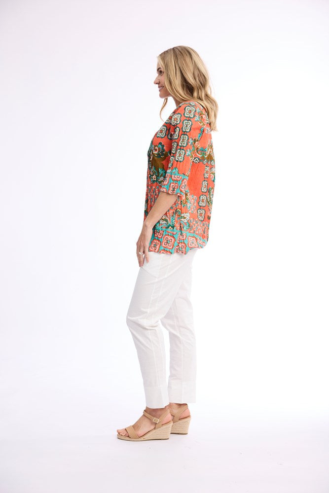 Load image into Gallery viewer, Orientique Womens Sibili Top Pleated
