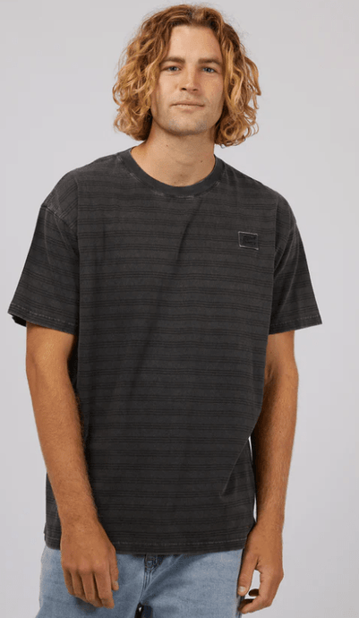 Silent Theory Mens Overdyed Stripe Tee