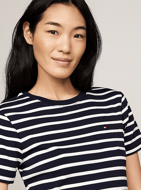 Tommy Hilfiger Womens Slim Fit Mini T-Shirt Dress