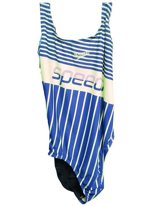 Speedo Womens High Leg Open Back One-Piece