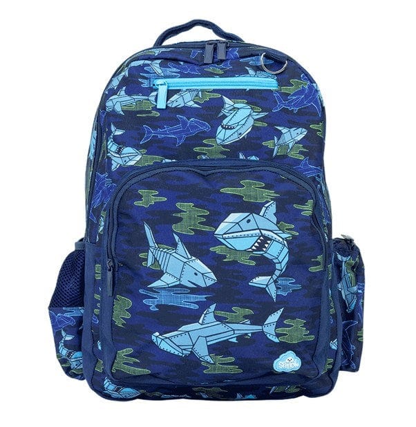 Load image into Gallery viewer, Spencil Robo Shark Big Kids Backpack
