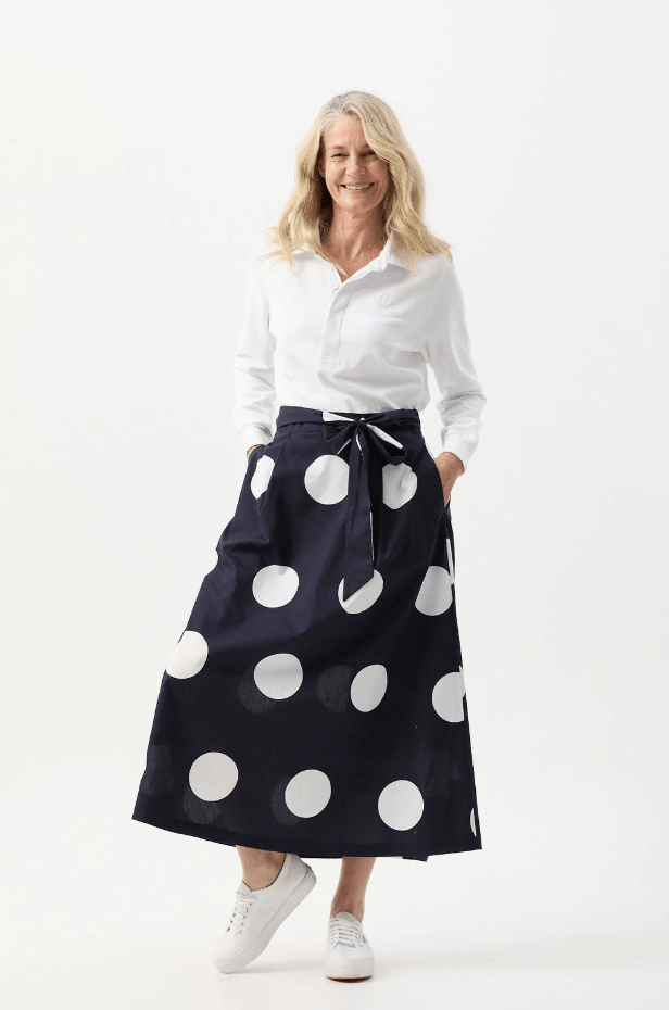 Load image into Gallery viewer, Goondiwindi Cotton Womens Cotton A-Line Skirt With Belt
