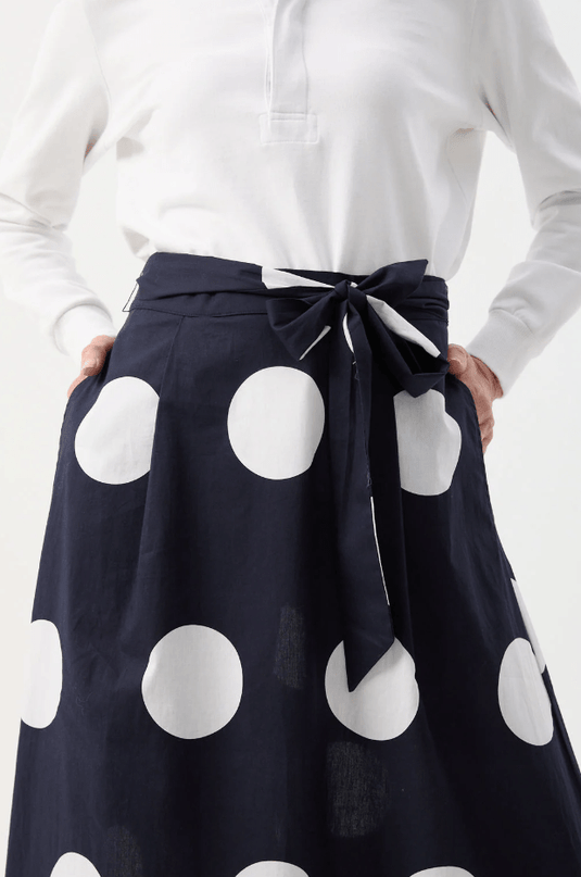 Goondiwindi Cotton Womens Cotton A-Line Skirt With Belt