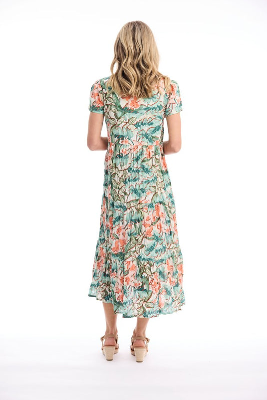 Orientique Womens St Michiel Dress Midi Square Neckline