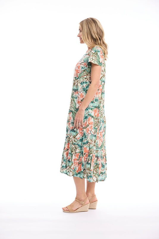 Orientique Womens St Michiel Dress Midi Square Neckline