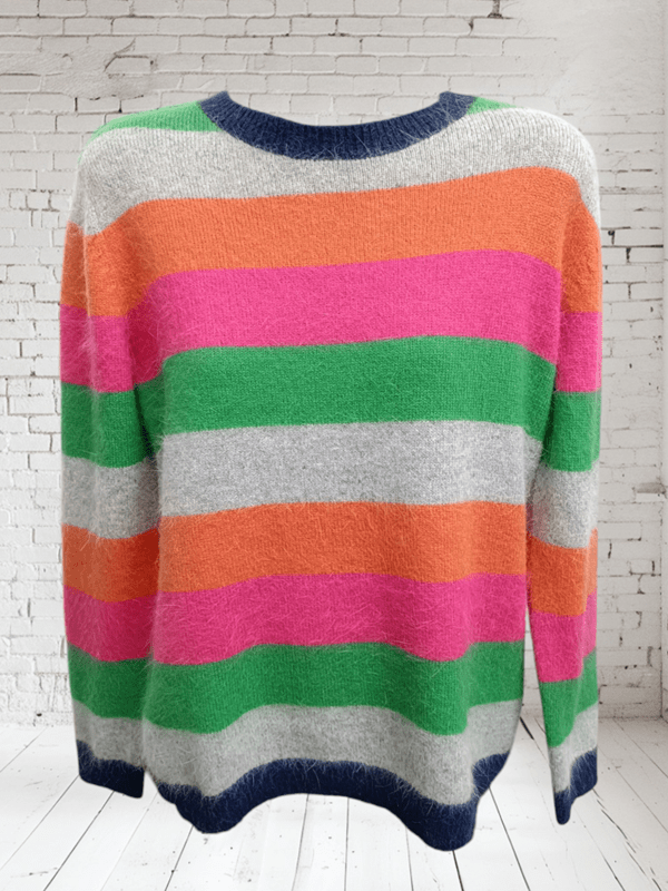 Load image into Gallery viewer, See Saw Womens Angora Blend Stripe Sweater
