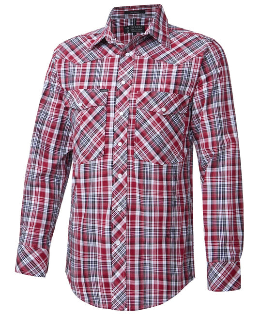 Pilbara Western Mens Snap Button Long Sleeve Shirt