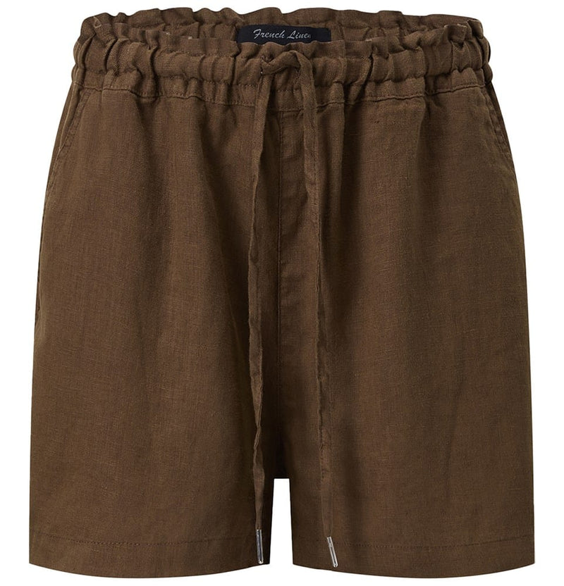 Load image into Gallery viewer, Pilbara Womens Olivia Linen Shorts - Cocoa Brown
