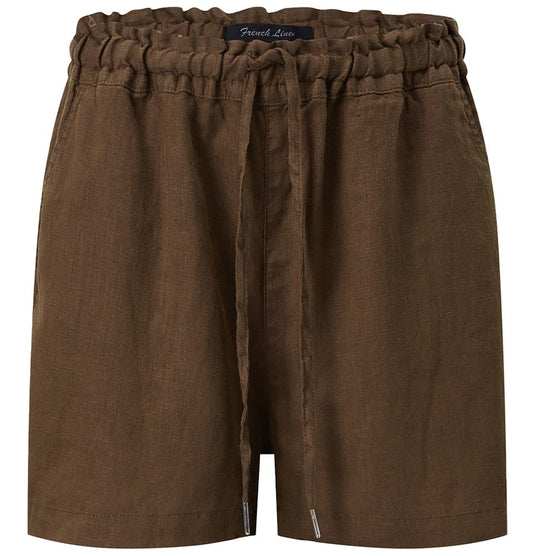 Pilbara Womens Olivia Linen Shorts - Cocoa Brown