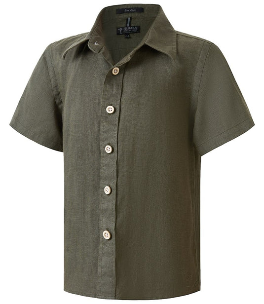 Pilbara Childrens Linen Short Sleeve Shirt