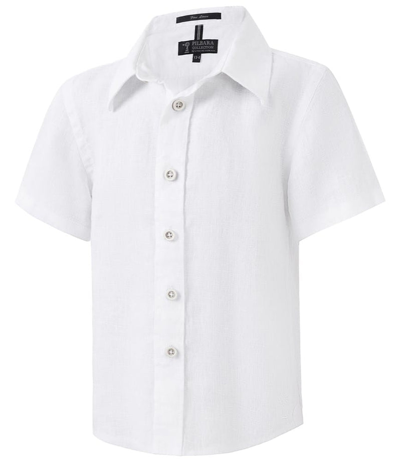 Load image into Gallery viewer, Pilbara Childrens Linen Short Sleeve Shirt
