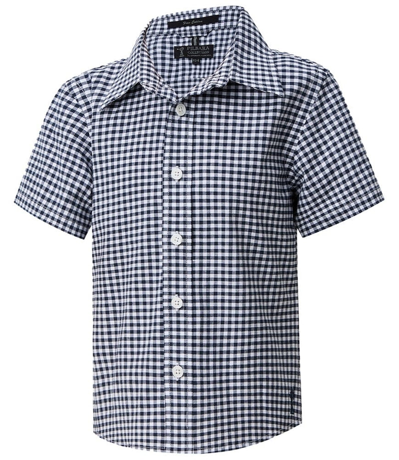Load image into Gallery viewer, Pilbara Childrens Short Sleeve Gingham Shirt
