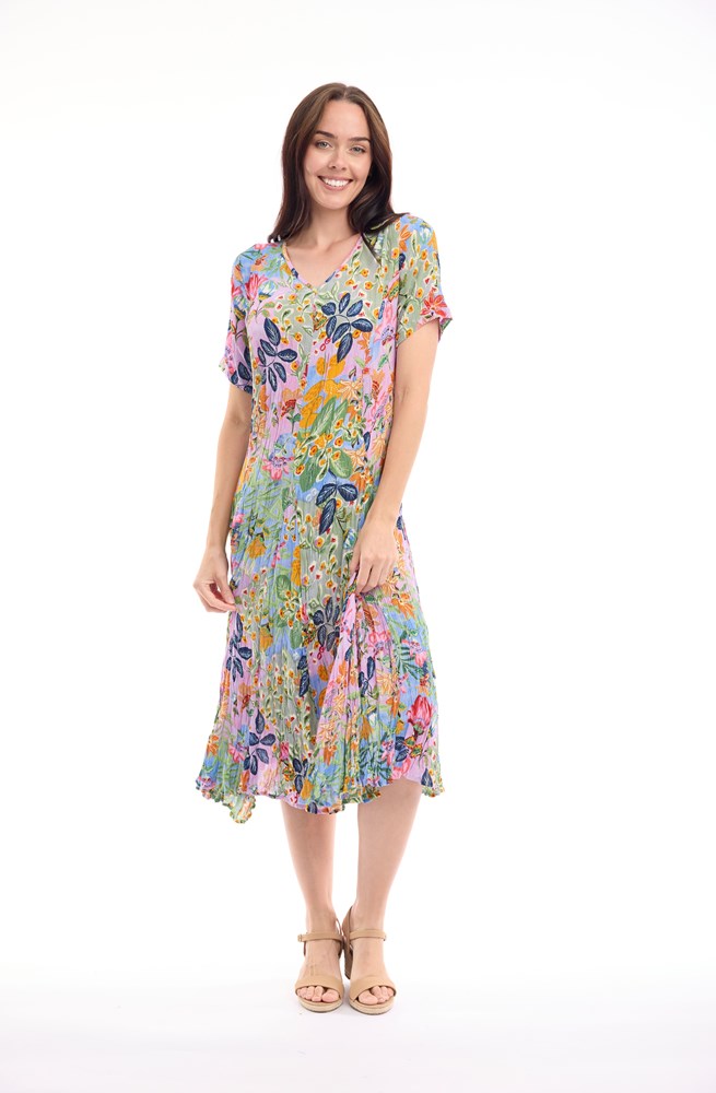 Load image into Gallery viewer, Orientique Womens Sur Mer Dress Godet
