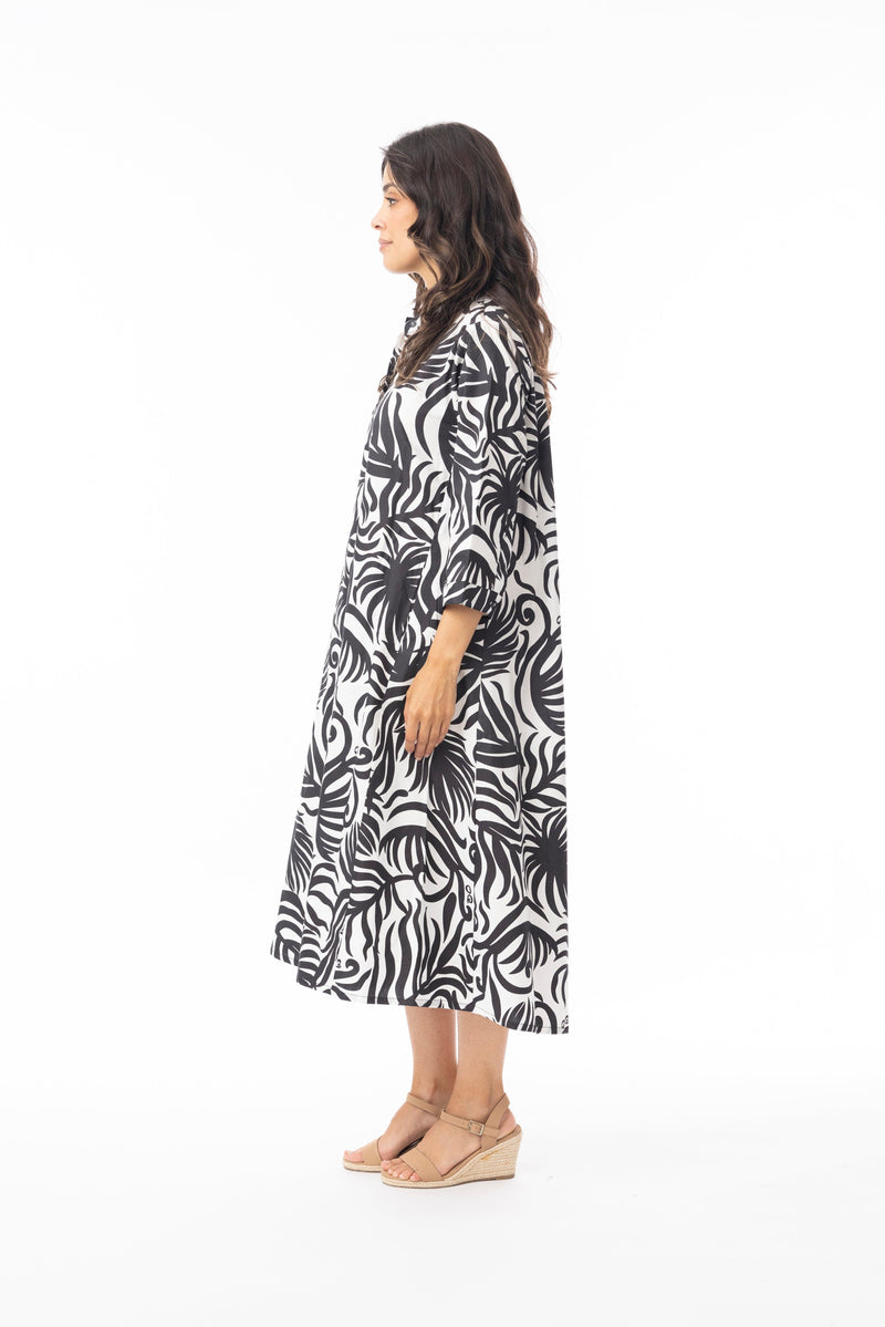 Load image into Gallery viewer, Orientique Womens Suriname Black Dress Shirt 3/4 Sleeve
