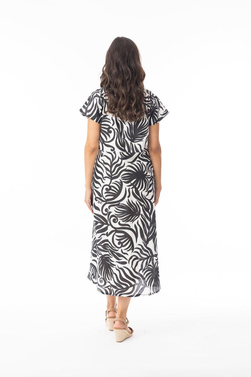 Load image into Gallery viewer, Orientique Womens Suriname Black Dress Bias Cap Sleeve
