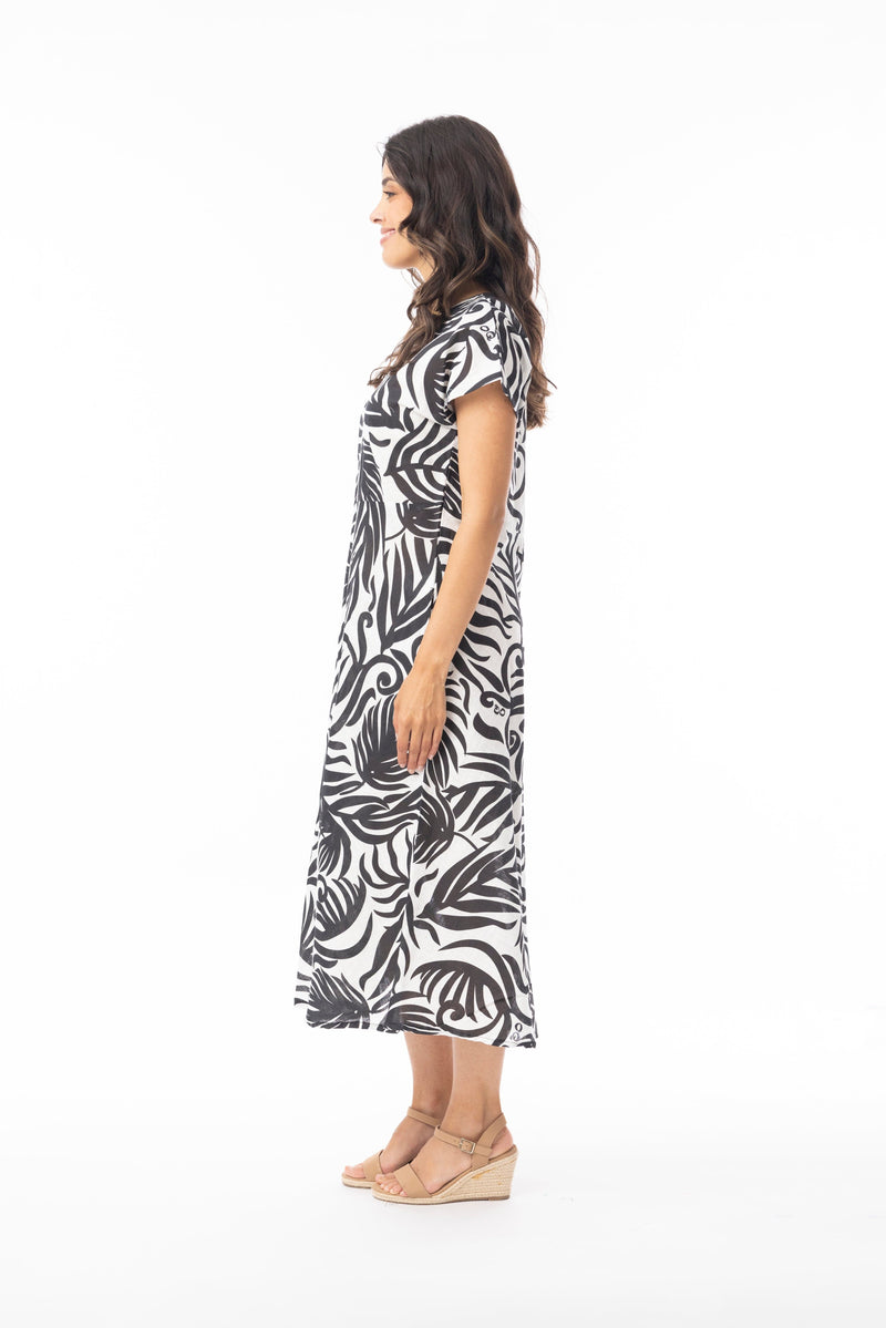 Load image into Gallery viewer, Orientique Womens Suriname Black Dress Bias Cap Sleeve
