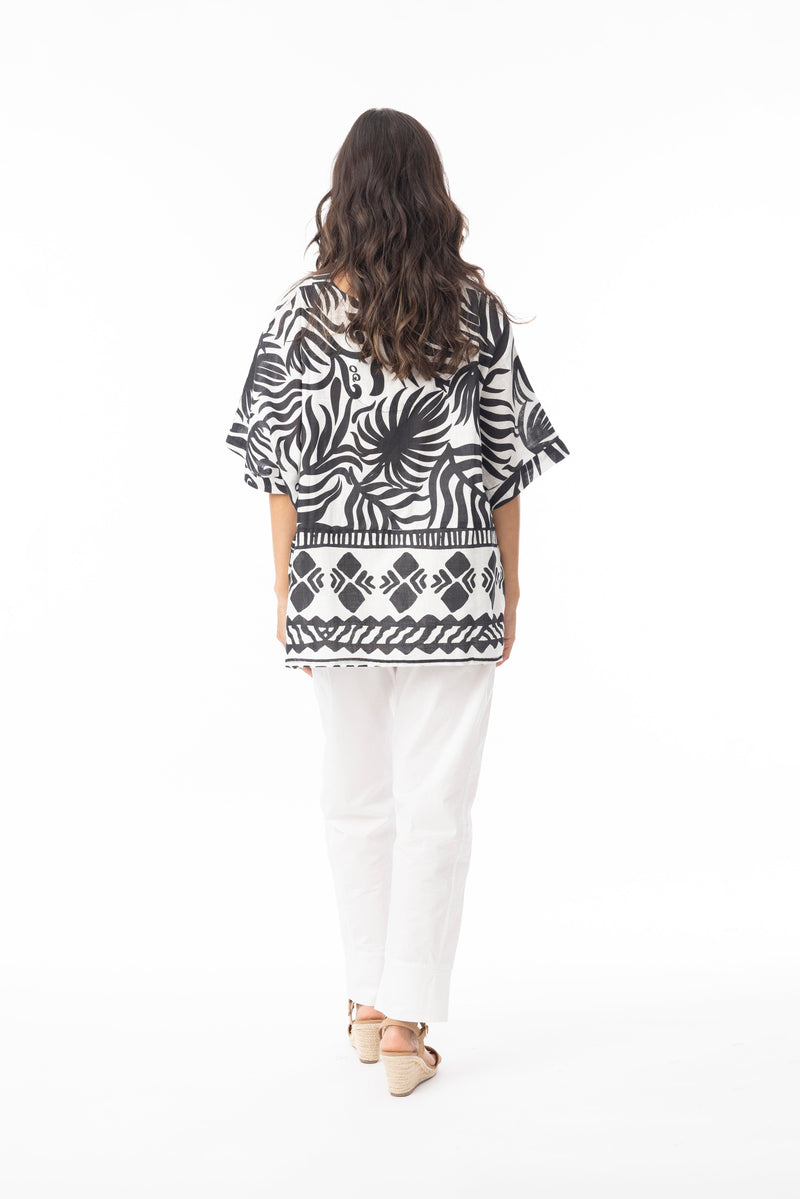 Load image into Gallery viewer, Orientique Womens Suriname Black Top V
