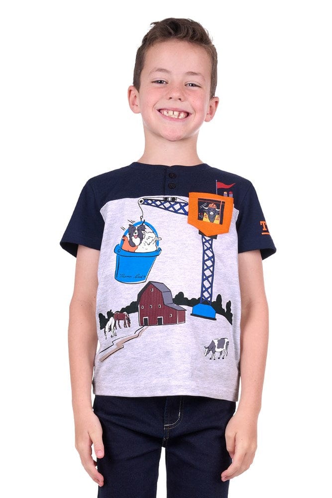 Load image into Gallery viewer, Thomas Cook Boys Riley 1-Pocket Short Sleeve Henley Tee
