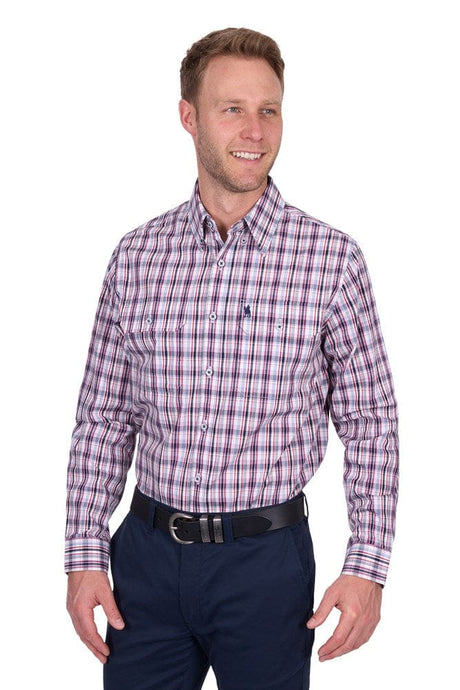 Thomas Cook Mens Jeff Check 2-Pocket Long Sleeve Shirt