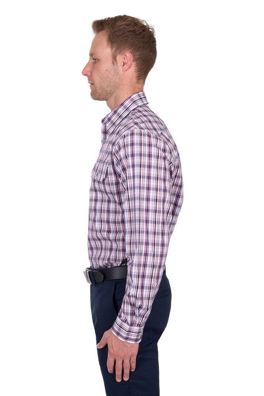 Thomas Cook Mens Jeff Check 2-Pocket Long Sleeve Shirt