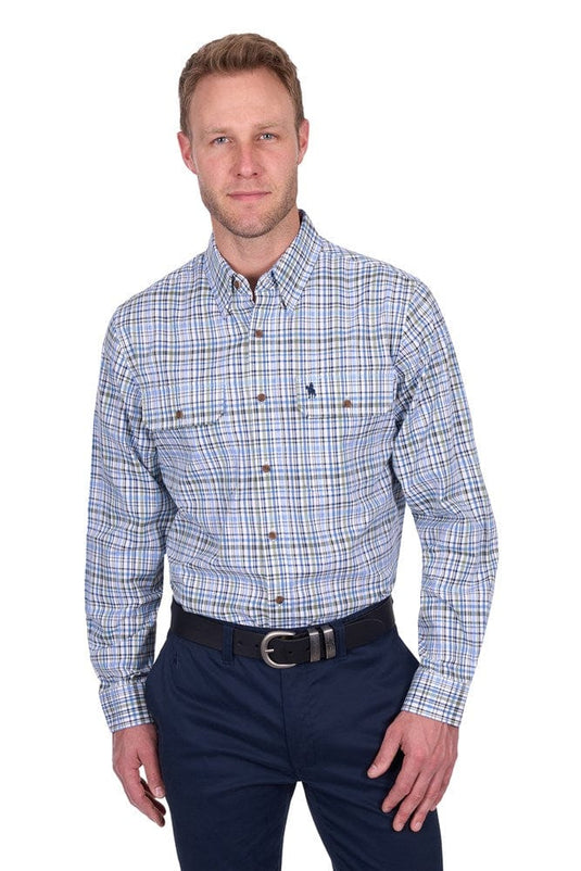 Thomas Cook Mens Eric Check 2-Pocket Long Sleeve Shirt